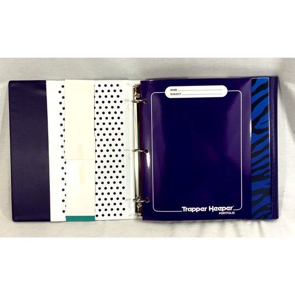 Trapper Keeper Animal Print Binder Retro Vtg 80s 90s Folder Mead - Picture 2 of 4